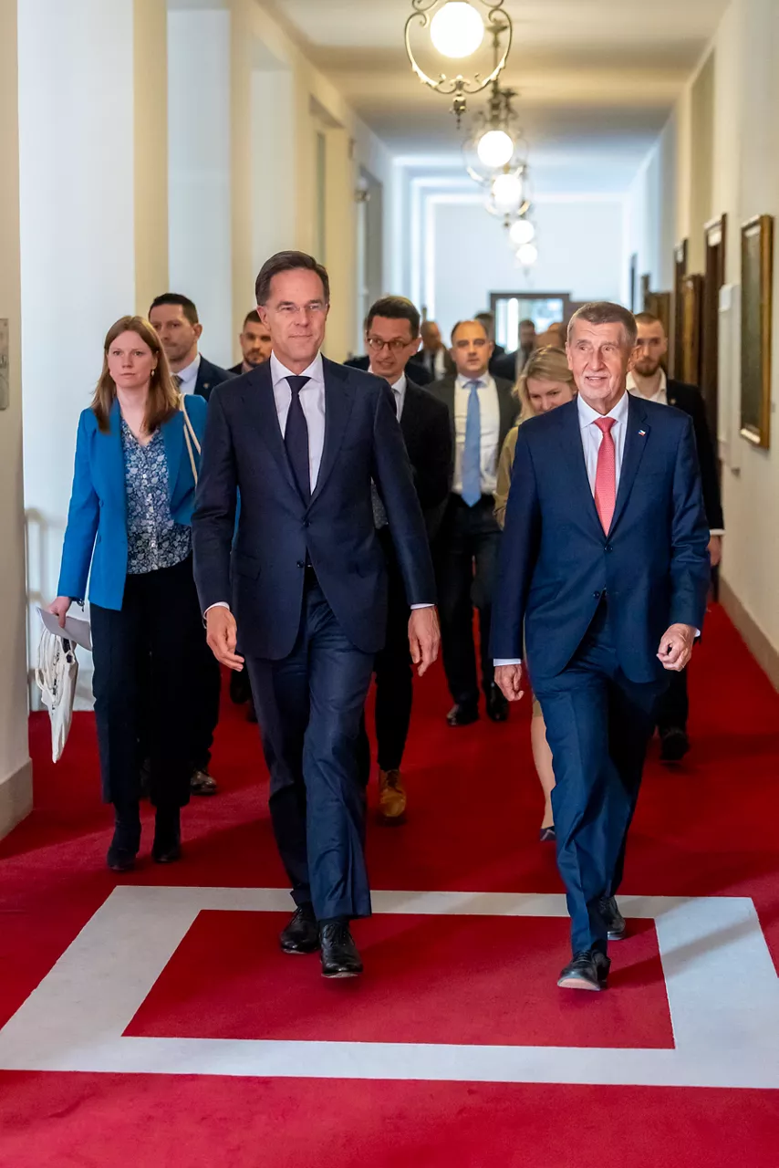 NATO Secretary General Mark Rutte meets with Andrej Babiš, Prime Minister of Czechia