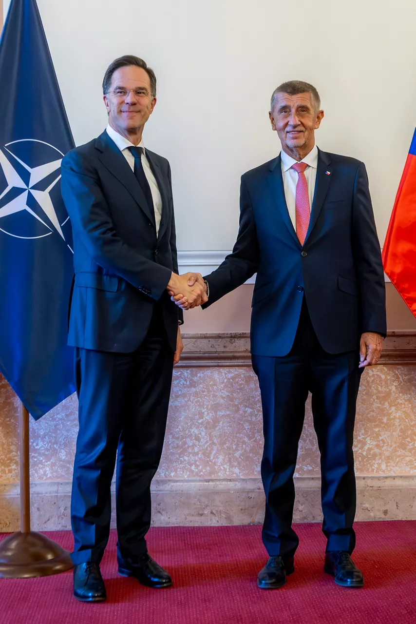 NATO Secretary General Mark Rutte meets with Andrej Babiš, Prime Minister of Czechia