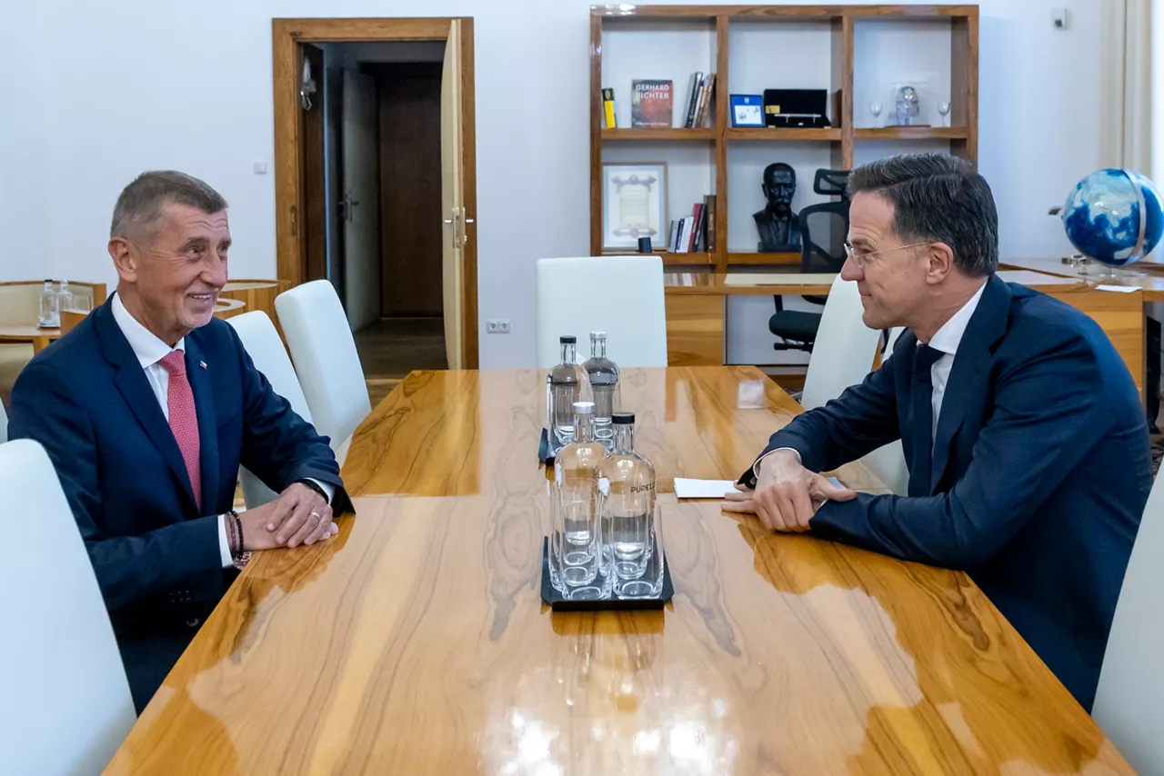 NATO Secretary General Mark Rutte meets with Andrej Babiš, Prime Minister of Czechia