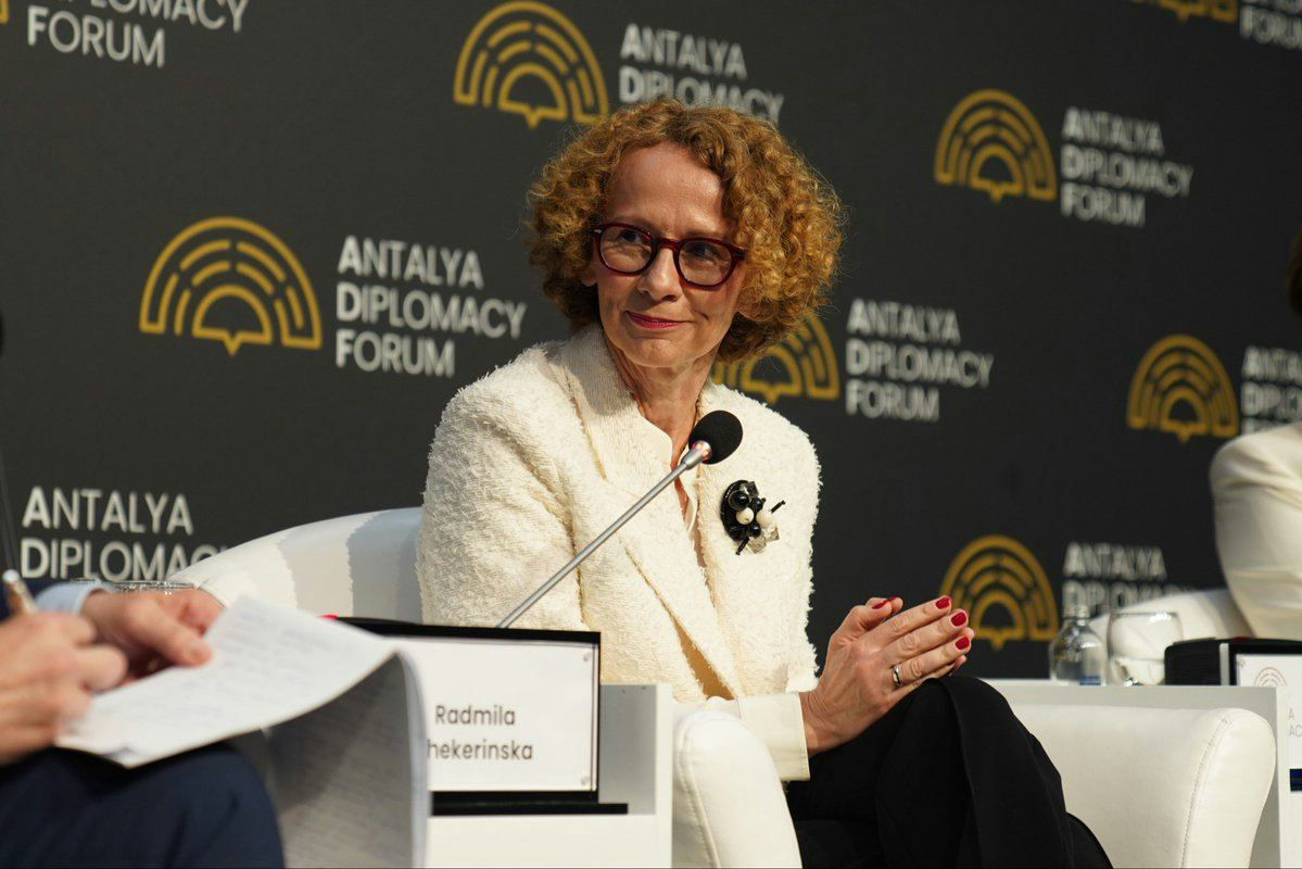 NATO Deputy Secretary General Radmila Shekerinska speaking at the Antalya Diplomacy Forum 2026 in Antalya, Türkiye.