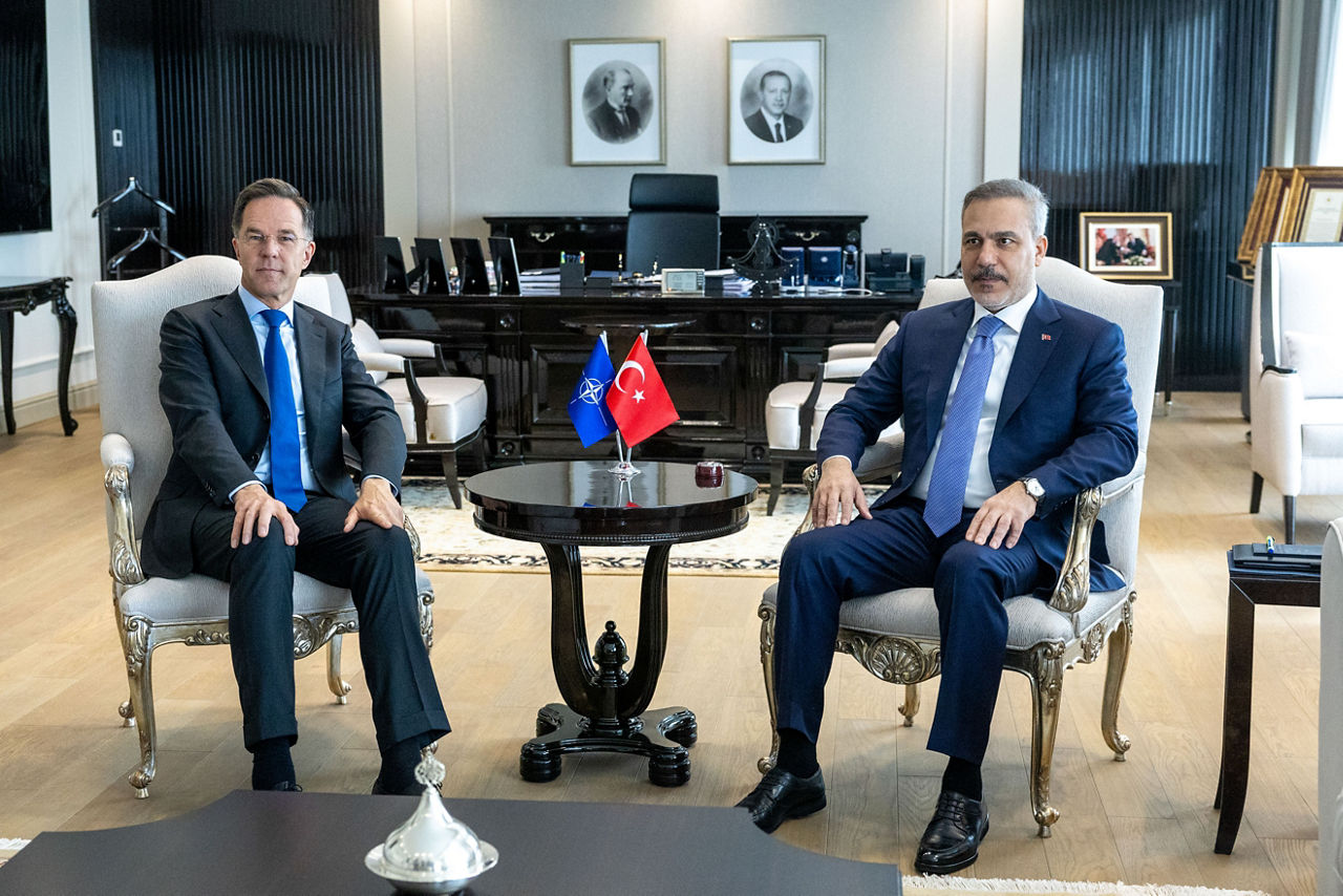 NATO Secretary General Mark Rutte meets with Hakan Fidan, Minister of Foreign Affairs of Türkiye