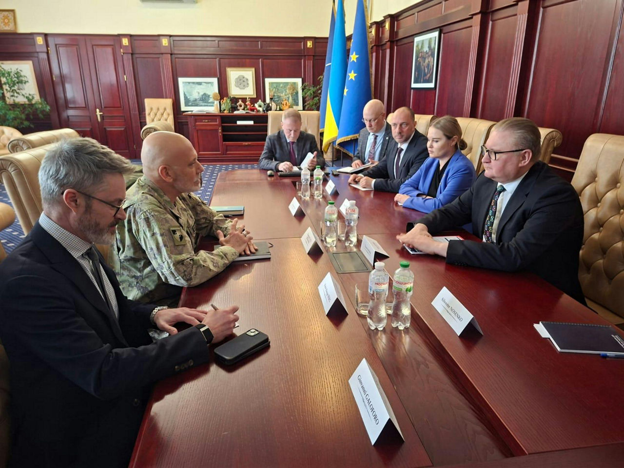 Office Call between the Chair of the NATO Military Committee, Admiral Giuseppe Cavo Dragone, and the Deputy Prime Minister for European and Euro-Atlantic Integration of Ukraine, Taras Kachka.