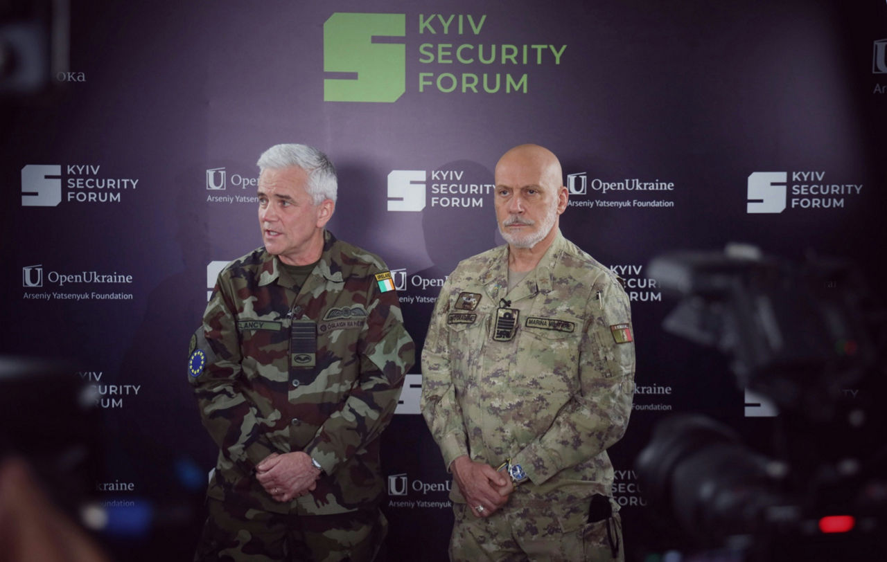 Press Conference of the Chair of the NATO Military Committee, Admiral Giuseppe Cavo Dragone and the Chair of the EU Military Committee (CEUMC), General Seán Clancy.