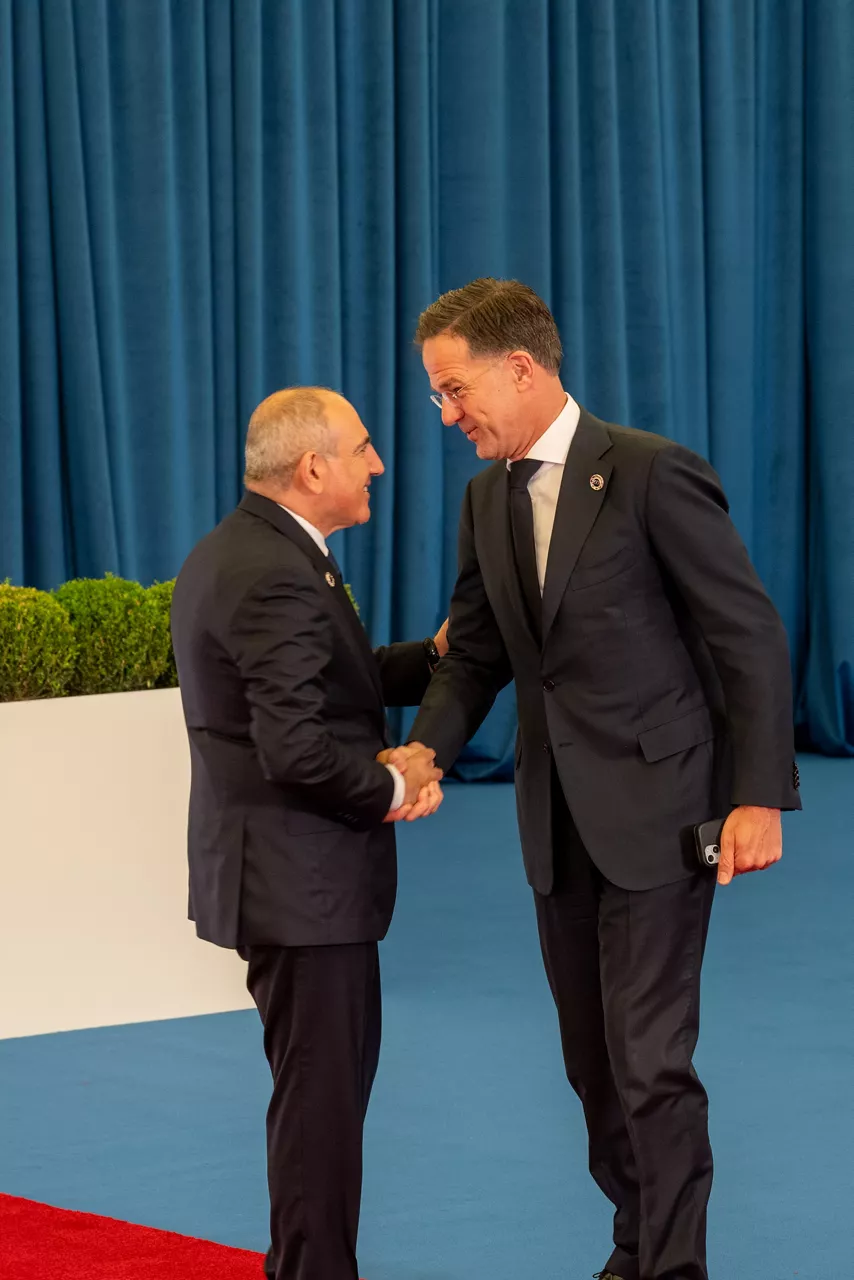NATO Secretary General Mark Rutte with Nikol Pashinyan, Prime Minister of Armenia