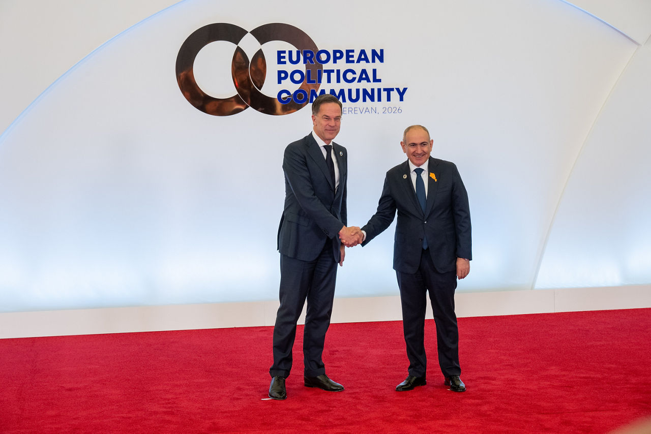 NATO Secretary General Mark Rutte with Nikol Pashinyan, Prime Minister of Armenia