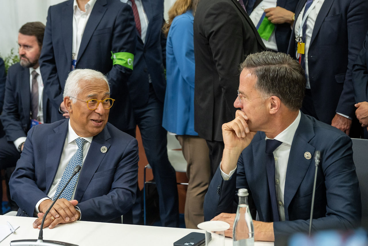 NATO Secretary General Mark Rutte with António Costa, President of the European Council
