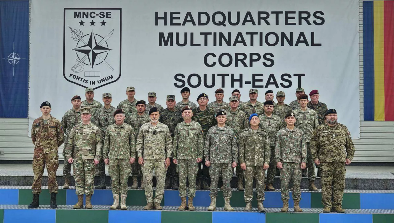 Family Photo at the Multinational Corps South-East Headquarters (HQ MNC-SE).