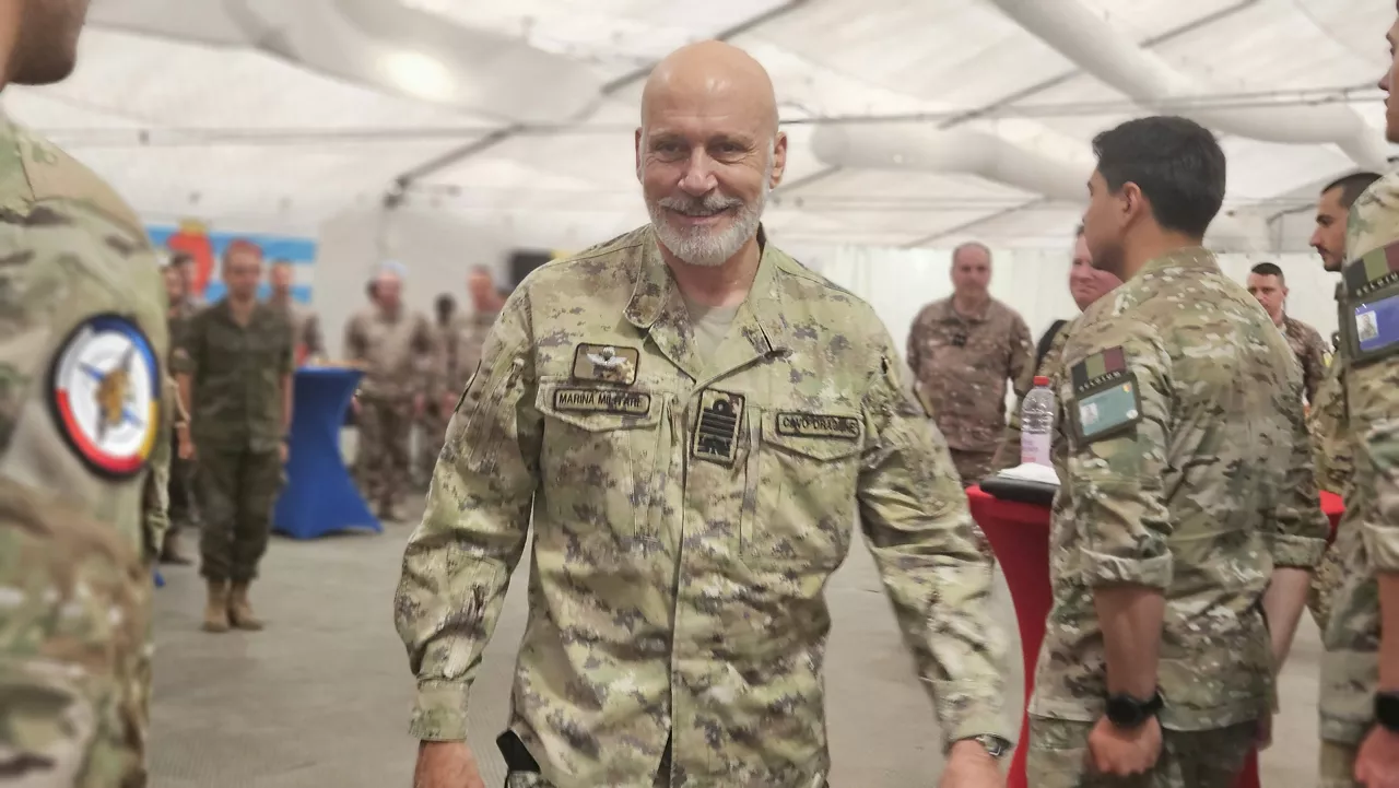 The Chair of the NATO Military Committee, Admiral Giuseppe Cavo Dragone visiting NATO Forward Land Forces Battle Group (FLF BG), Cincu Training Area.
