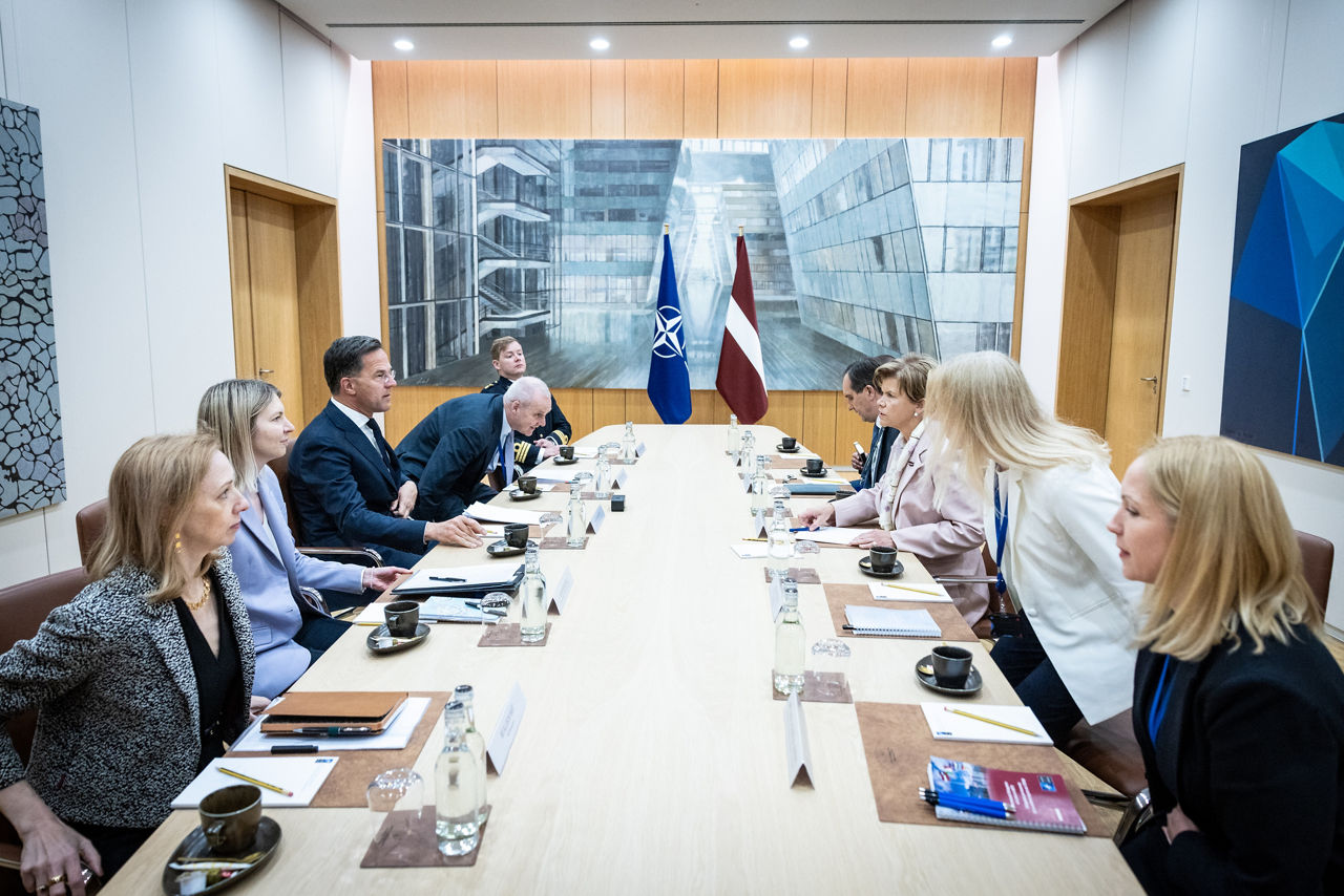 NATO Secretary General Mark Rutte meets with Baiba Braže, Minister for Foreign Affairs of Latvia