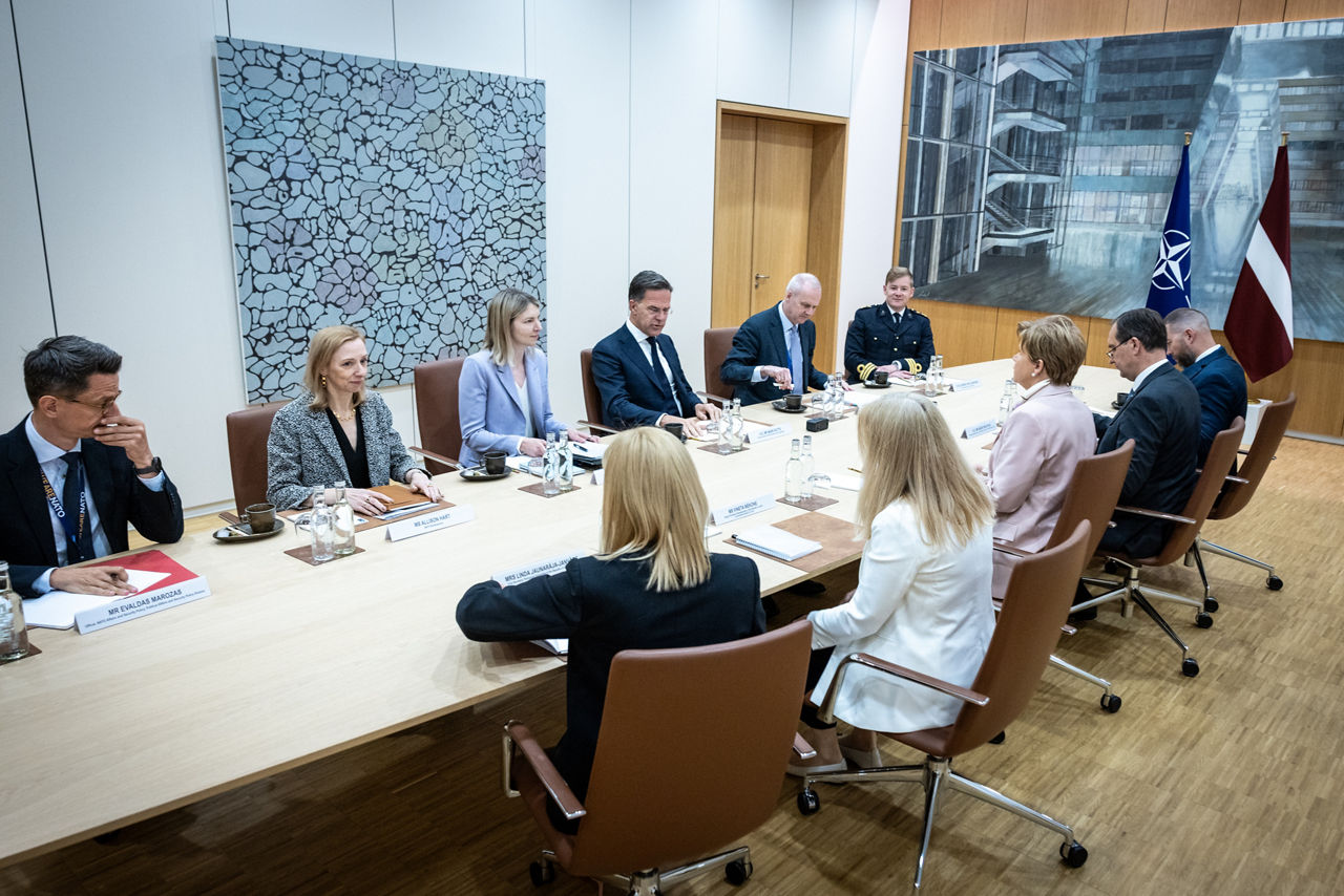 NATO Secretary General Mark Rutte meets with Baiba Braže, Minister for Foreign Affairs of Latvia