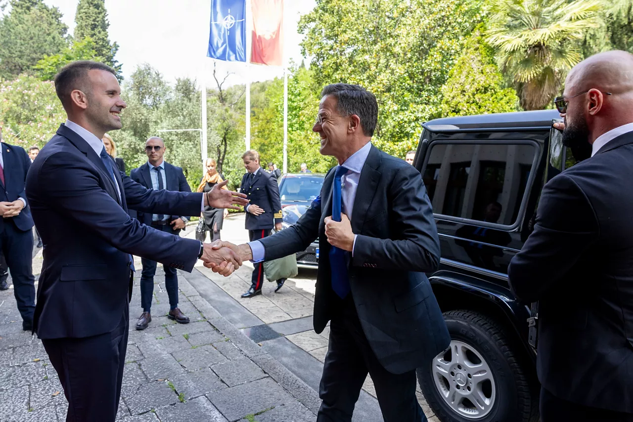 NATO Secretary General Mark Rutte meets with Milojko Spajić, Prime Minister of Montenegro