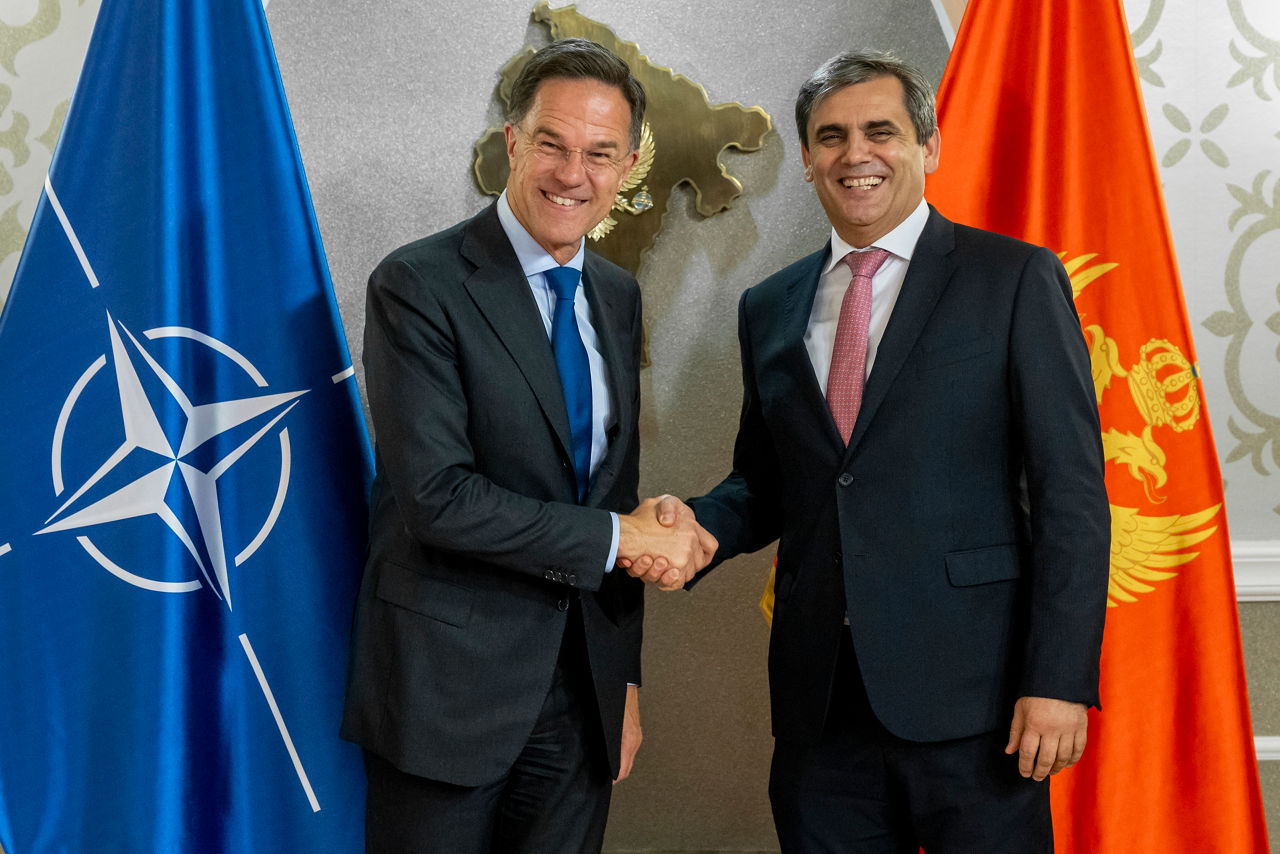 NATO Secretary General Mark Rutte meets with Ervin Ibrahimović, Minister of Foreign Affairs of Montenegro