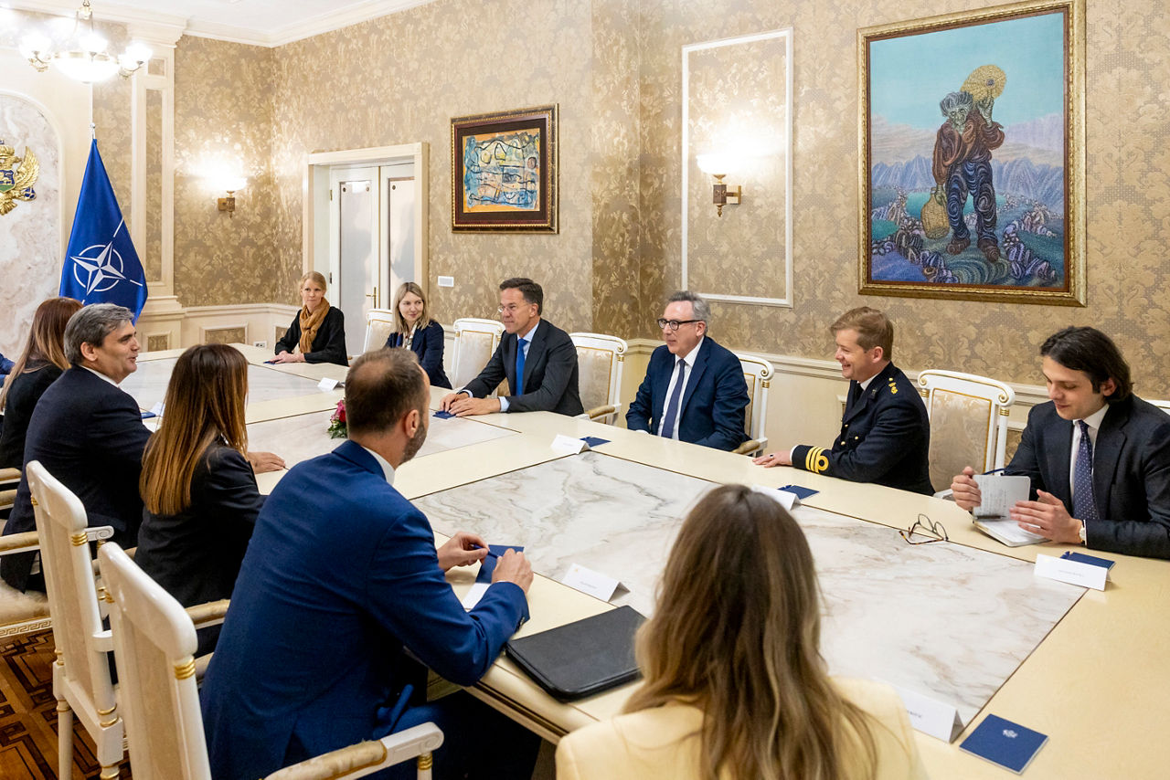 NATO Secretary General Mark Rutte meets with Ervin Ibrahimović, Minister of Foreign Affairs of Montenegro