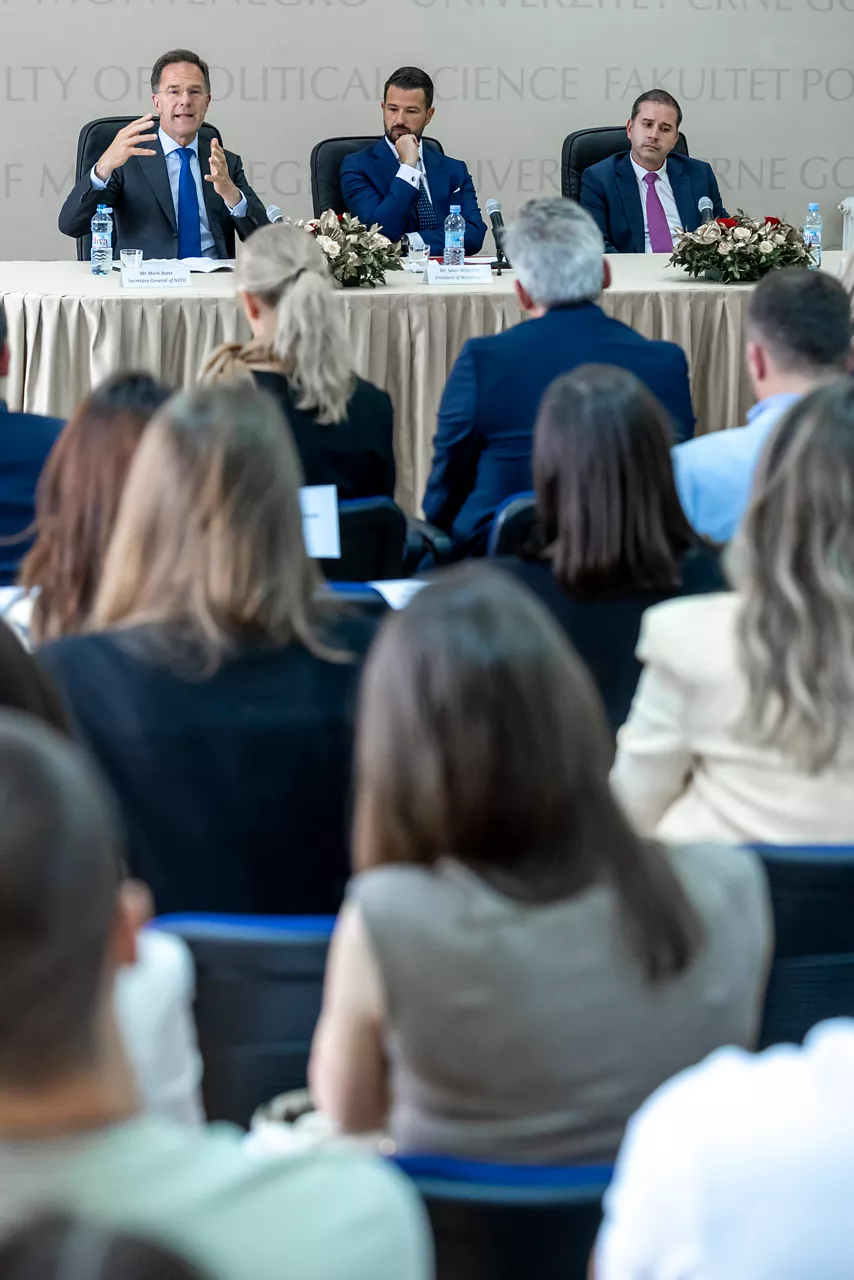 NATO Secretary General Mark Rutte meets with Jakov Milatović, President of Montenegro