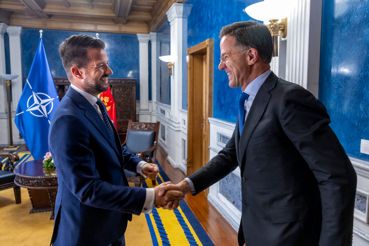NATO Secretary General Mark Rutte meets with Jakov Milatović, President of Montenegro
