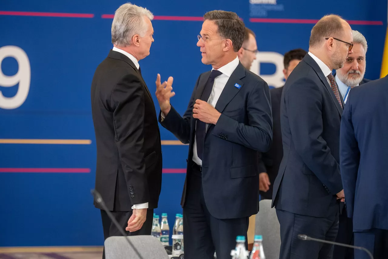 NATO Secretary General Mark Rutte with Gitanas Nausėda, President of Lithuania