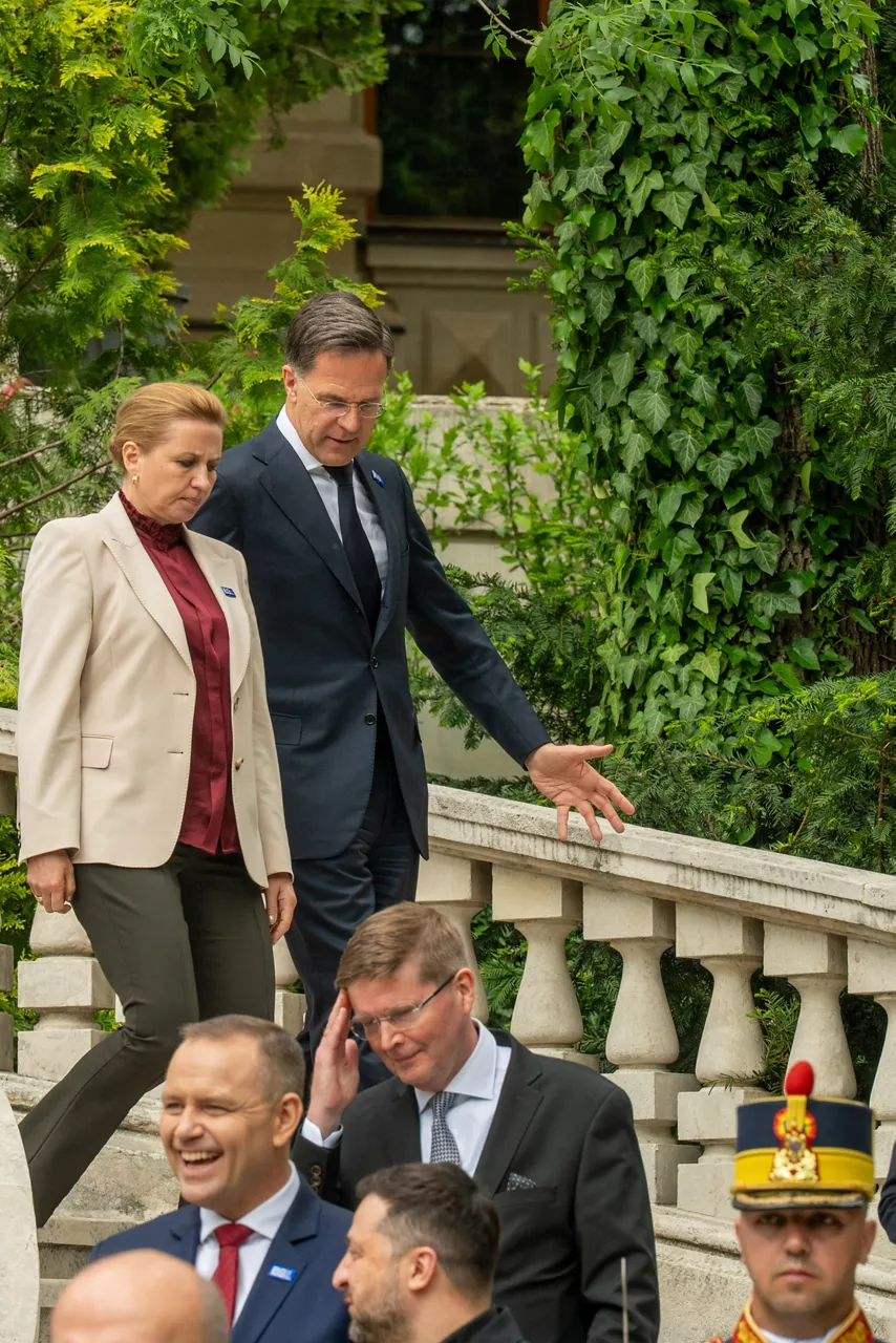 NATO Secretary General Mark Rutte with Mette Frederiksen, Prime Minister of Denmark 
