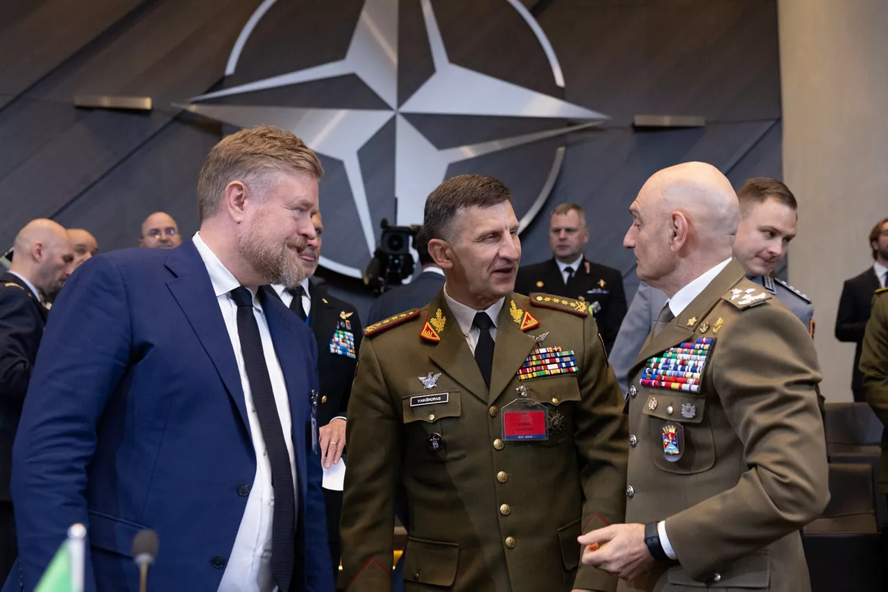 Left to Right - The Chief of Defence of Iceland, Director Jónas Allansson; the Chief of Defence of Lithuania, General Raimundas Vaikšnoras; the Chief of Defence of Italy, General Luciano Portolano.