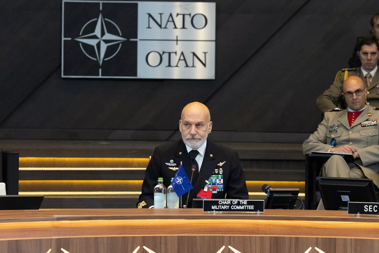The Chair of the NATO Military Committee (CMC), Admiral
Giuseppe Cavo Dragone.
