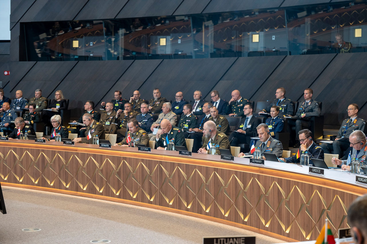 Allied Chiefs of Defence during the NATO Military Committee in Chiefs of Defence Session (MCCS).
