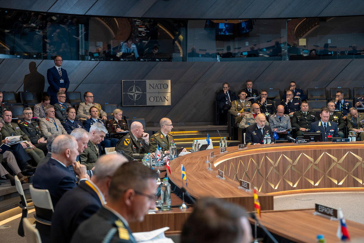 Allied Chiefs of Defence during the NATO Military Committee in Chiefs of Defence Session (MCCS).