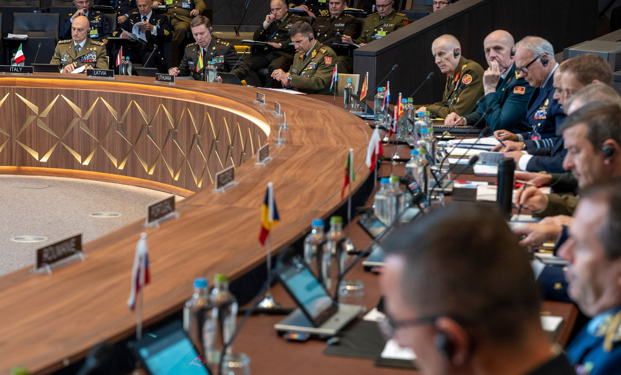 Allied Chiefs of Defence during the NATO Military Committee in Chiefs of Defence Session (MCCS).
