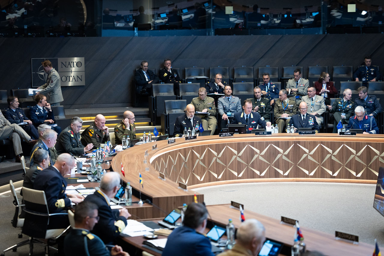 The NATO Military Committee in Chiefs of Defence Session (MCCS) with the Chair of the EU Military Committee (CEUMC), General Seán Clancy.