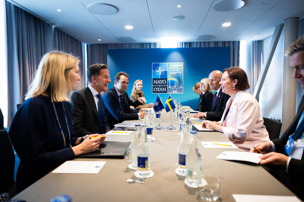 NATO Secretary General Mark Rutte meets with Maria Malmer Stenergard, Minister of Foreign Affairs of Sweden