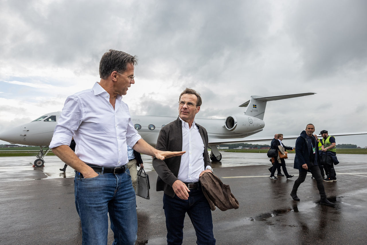 NATO Secretary General Mark Rutte with Ulf Kristersson, Prime Minister of Sweden