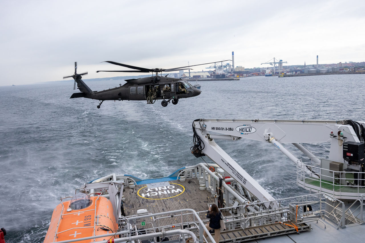 NATO Secretary General Mark Rutte at the Swedish Coast Guard Ship Amfitrite
