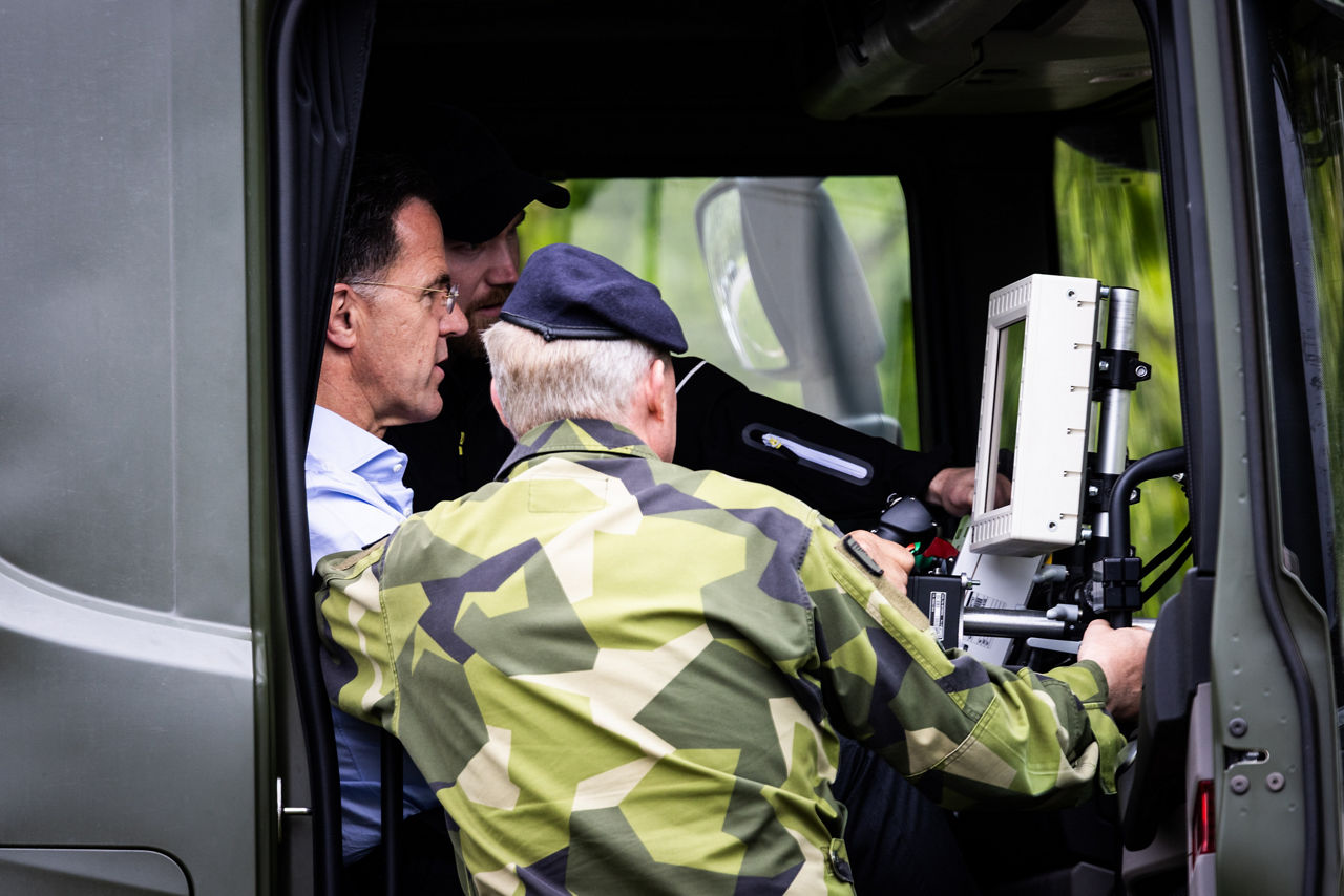 NATO Secretary General Mark Rutte and the Prime Minister of Sweden, Ulf Kristersson, visit the Swedish Civil Defence and Resilience Agency training centre, in Revinge.