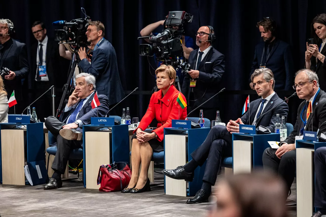 Antonio Tajani (Minister of Foreign Affairs, Italy), Baiba Braže (Minister of Foreign Affairs, Latvia), Kęstutis Budrys (Minister of Foreign Affairs, Lithuania) and Frédéric Müller (Permanent Representative, Luxembourg)