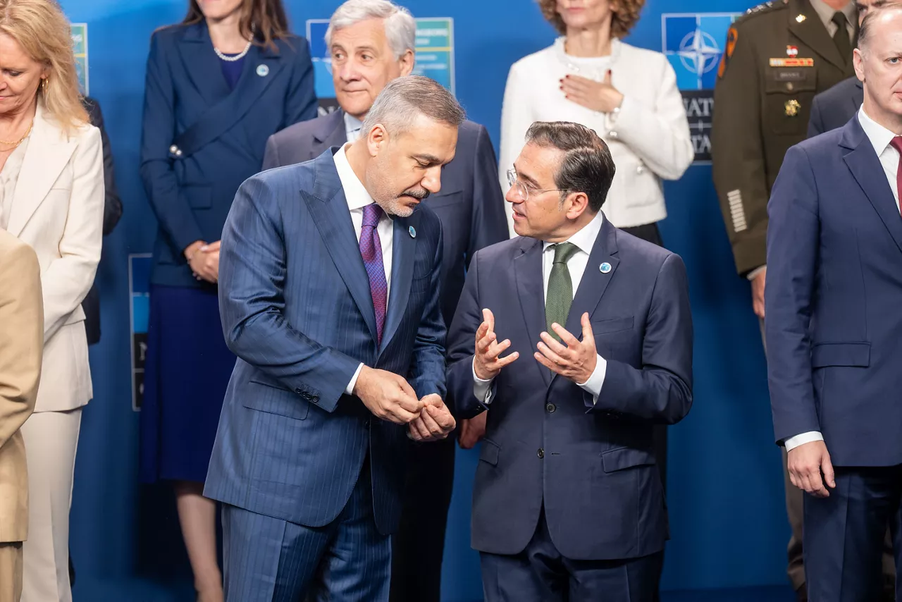 Hakan Fidan (Minister of Foreign Affairs, Türkiye) and José Manuel Albares Bueno (Minister of Foreign Affairs, Spain)