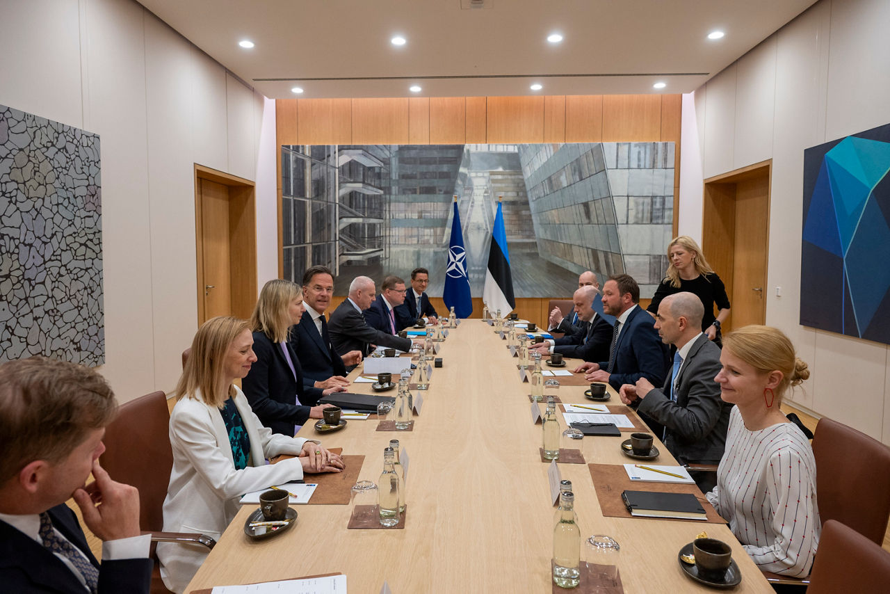 NATO Secretary General Mark Rutte meets with the Minister of Foreign Affairs of Estonia, Margus Tsahkna
