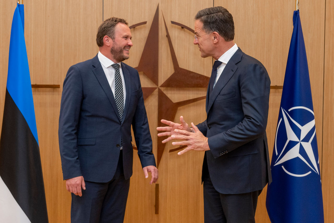 NATO Secretary General Mark Rutte meets with the Minister of Foreign Affairs of Estonia, Margus Tsahkna