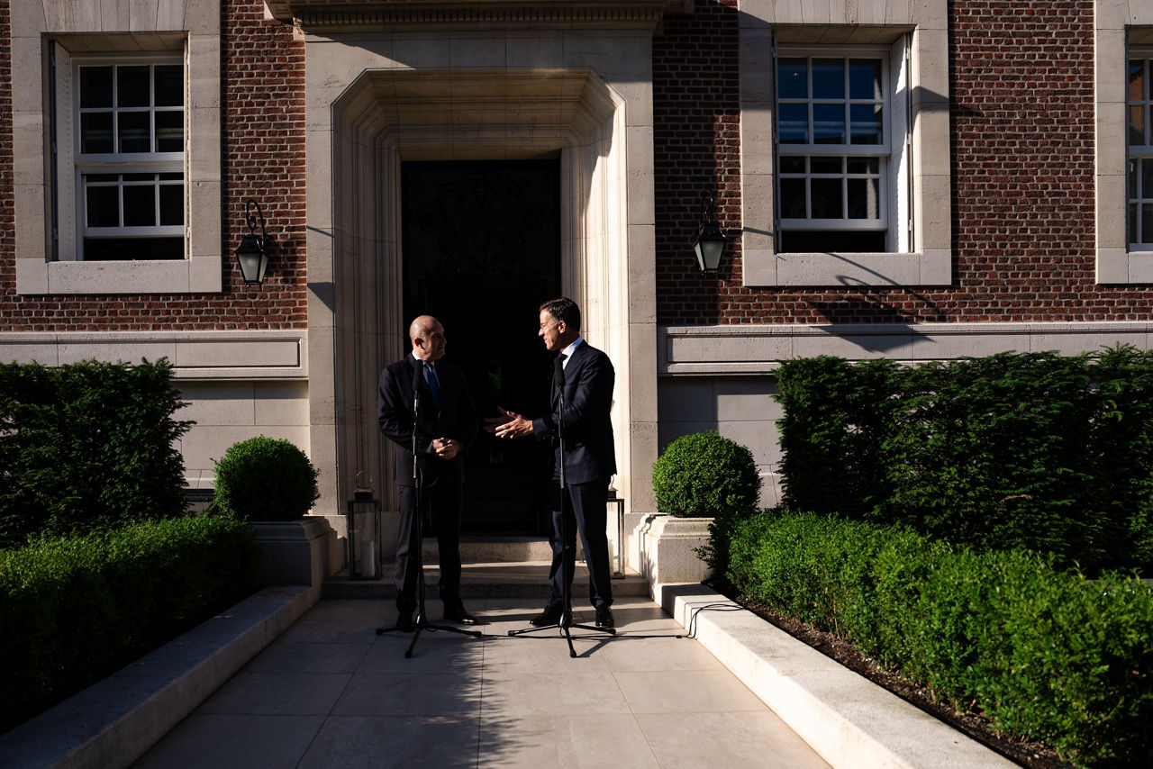 NATO Secretary General Mark Rutte and the Prime Minister of Bulgaria, Rumen Radev