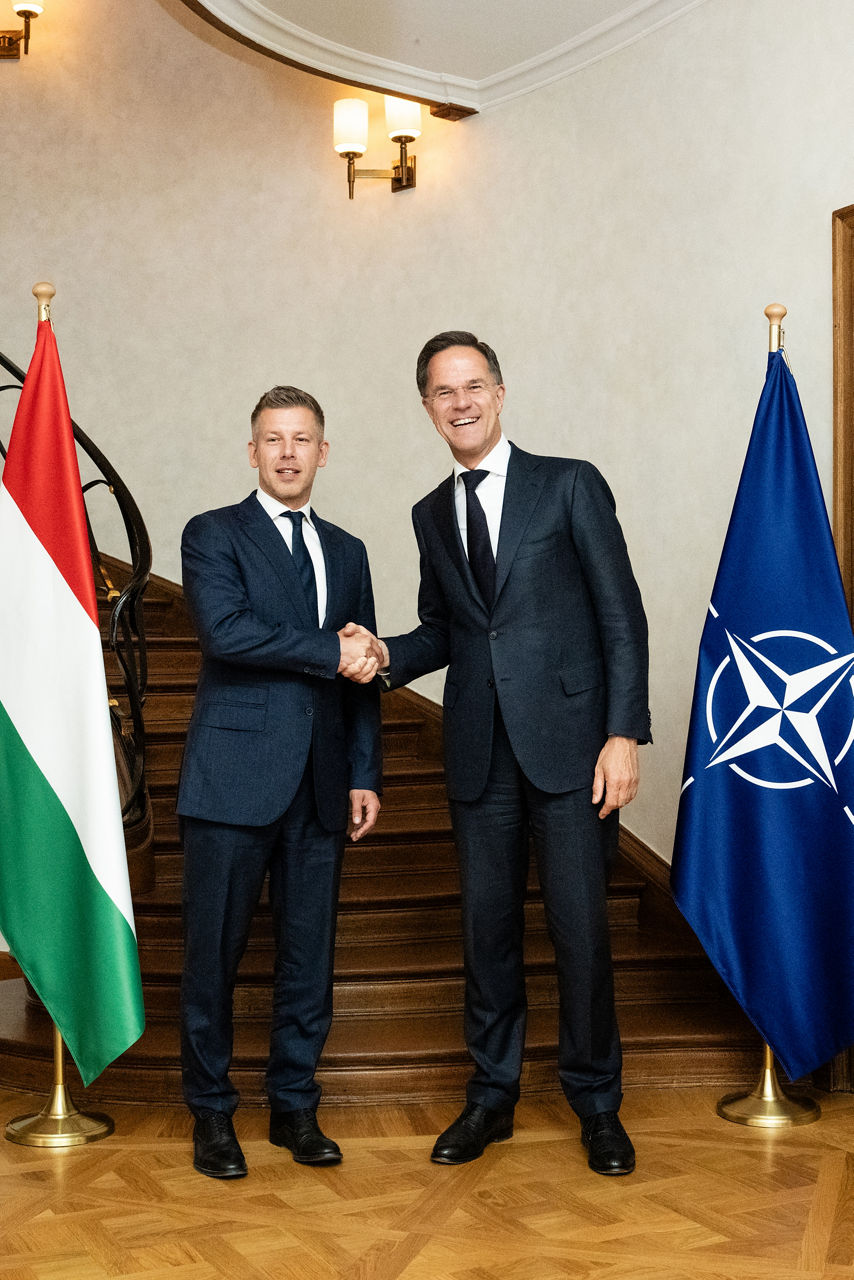 NATO Secretary General Mark Rutte meets with the Prime Minister of Hungary, Péter Magyar