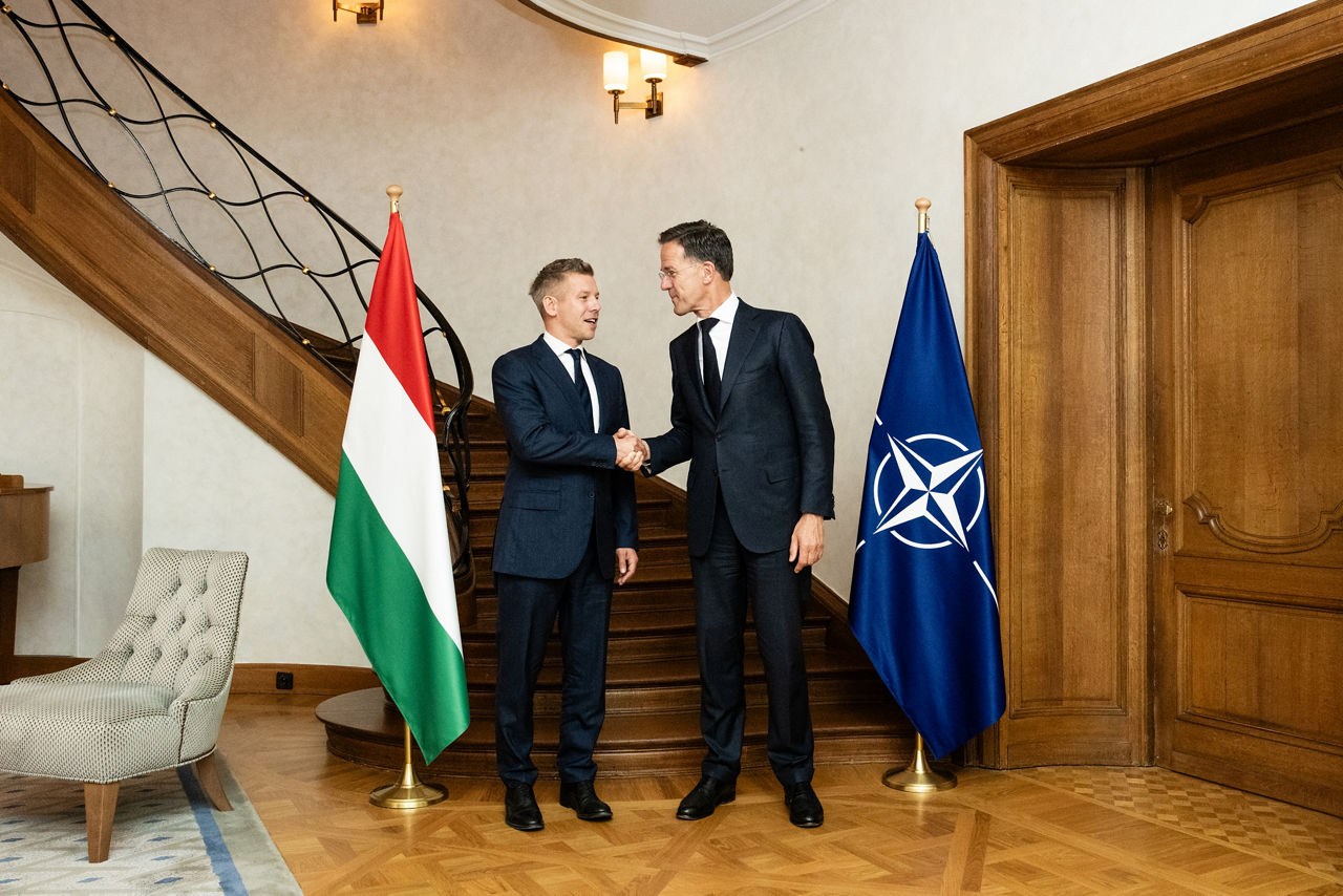 NATO Secretary General Mark Rutte meets with the Prime Minister of Hungary, Péter Magyar
