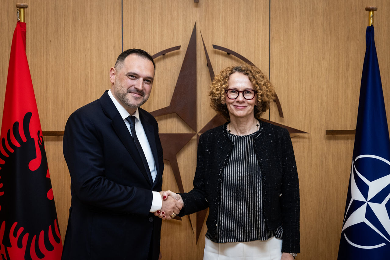 NATO Deputy Secretary General Radmila Shekerinska meets with Ermal Nufi, Minister of Defence of Albania