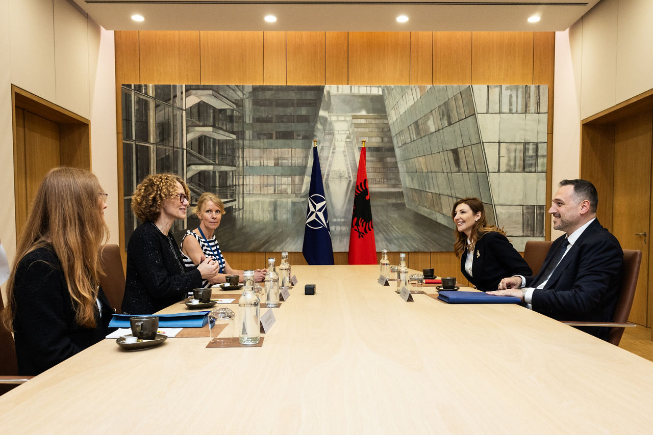 NATO Deputy Secretary General Radmila Shekerinska meets with Ermal Nufi, Minister of Defence of Albania