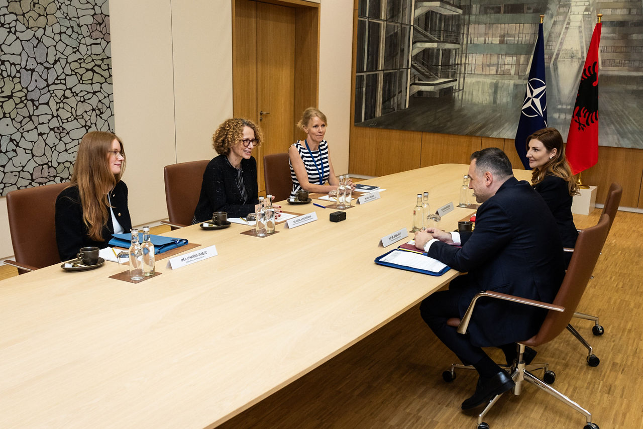 NATO Deputy Secretary General Radmila Shekerinska meets with Ermal Nufi, Minister of Defence of Albania