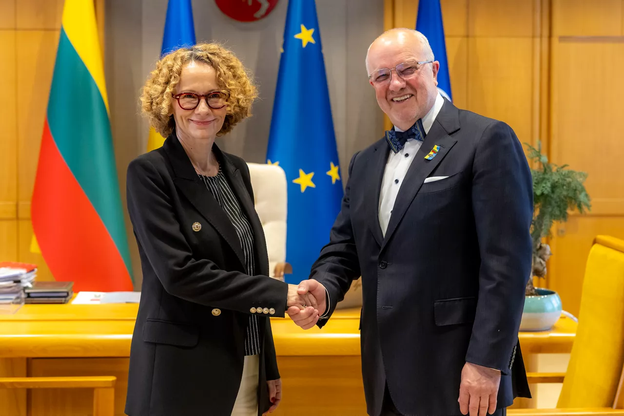 NATO Deputy Secretary General Radmila Shekerinska meets with Juozas Olekas, Speaker of the Parliament of Lithuania