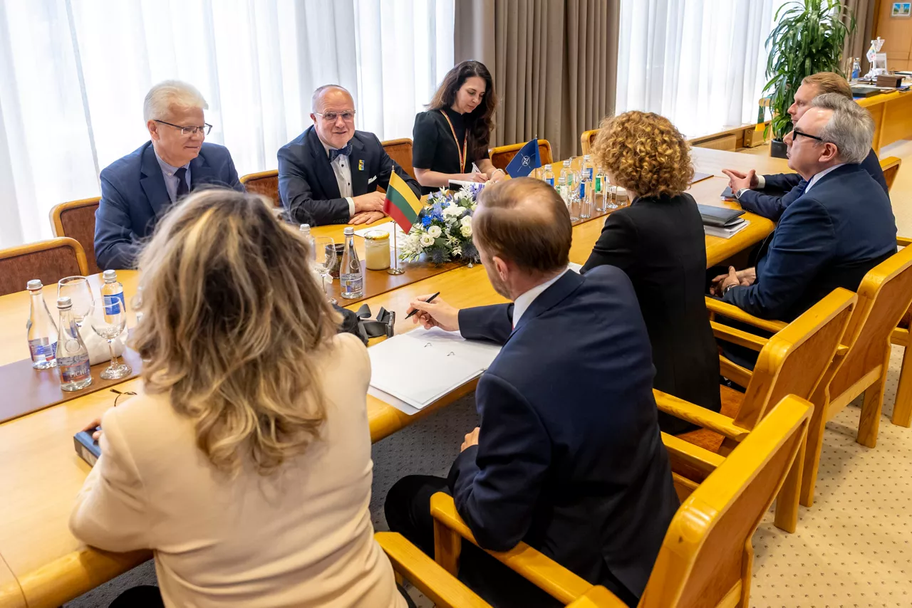 NATO Deputy Secretary General Radmila Shekerinska meets with Juozas Olekas, Speaker of the Parliament of Lithuania