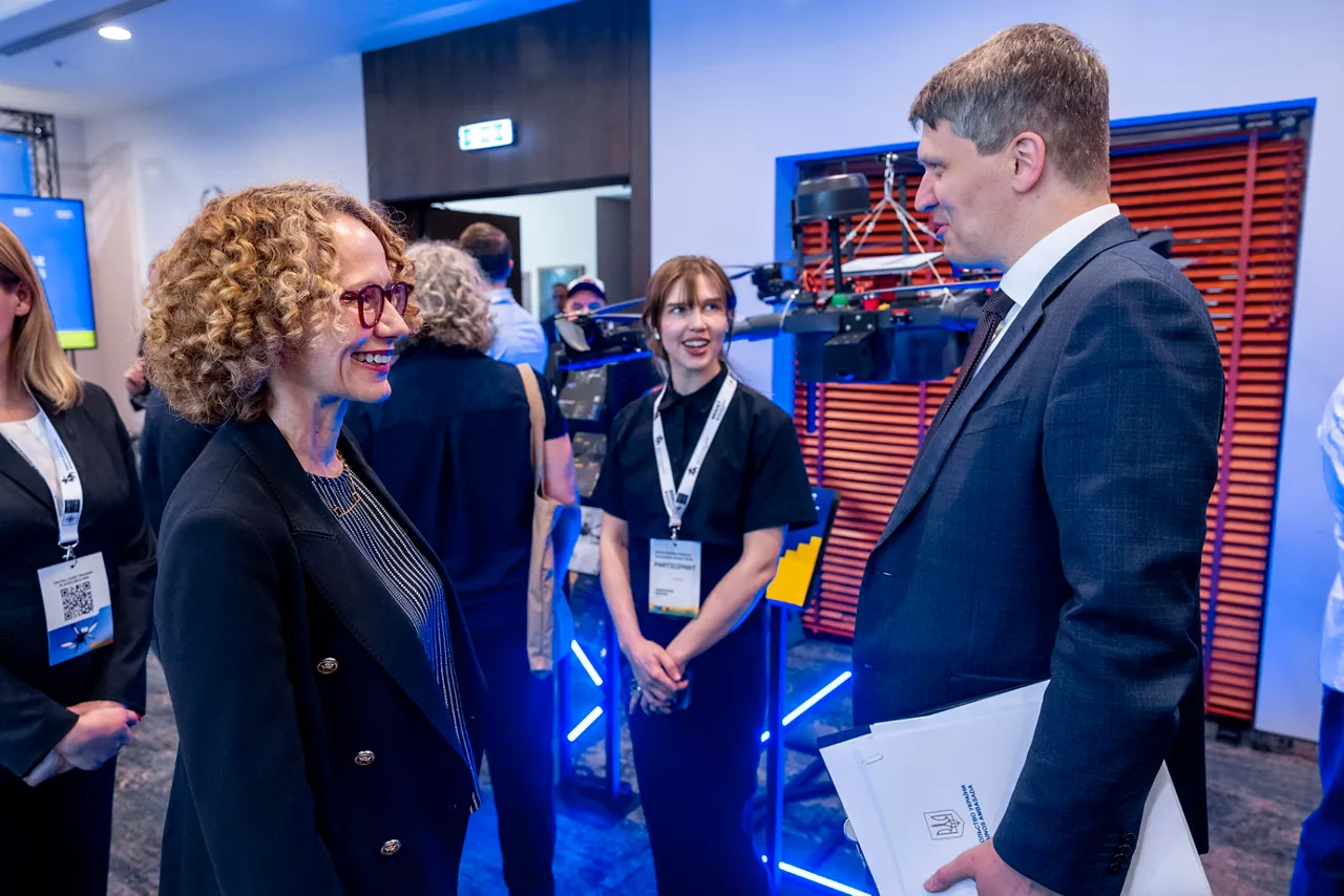 NATO Deputy Secretary General Radmila Shekerinska and Serhii Boiev, Deputy Minister of Defence  of Ukraine at the NATO-Ukraine Defence Innovators Forum 2026.