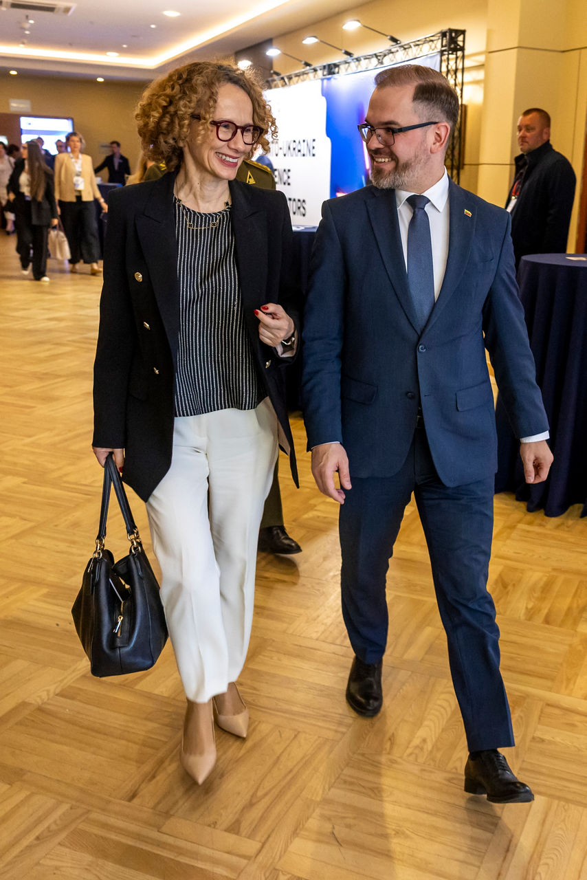 NATO Deputy Secretary General Radmila Shekerinska and Robertas Kaunas, Minister of Defence of Lithuania