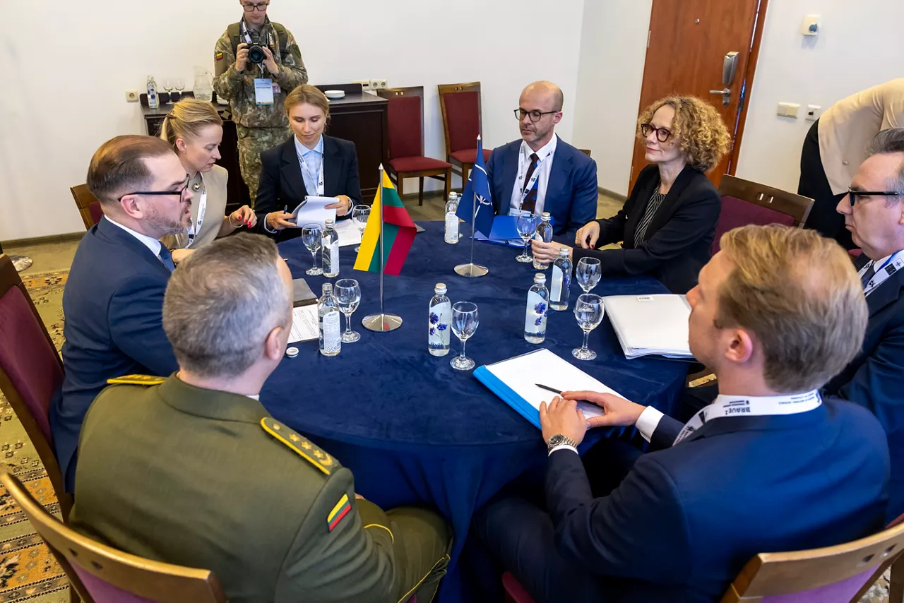 NATO Deputy Secretary General Radmila Shekerinska meets with Robertas Kaunas, Minister of Defence of Lithuania