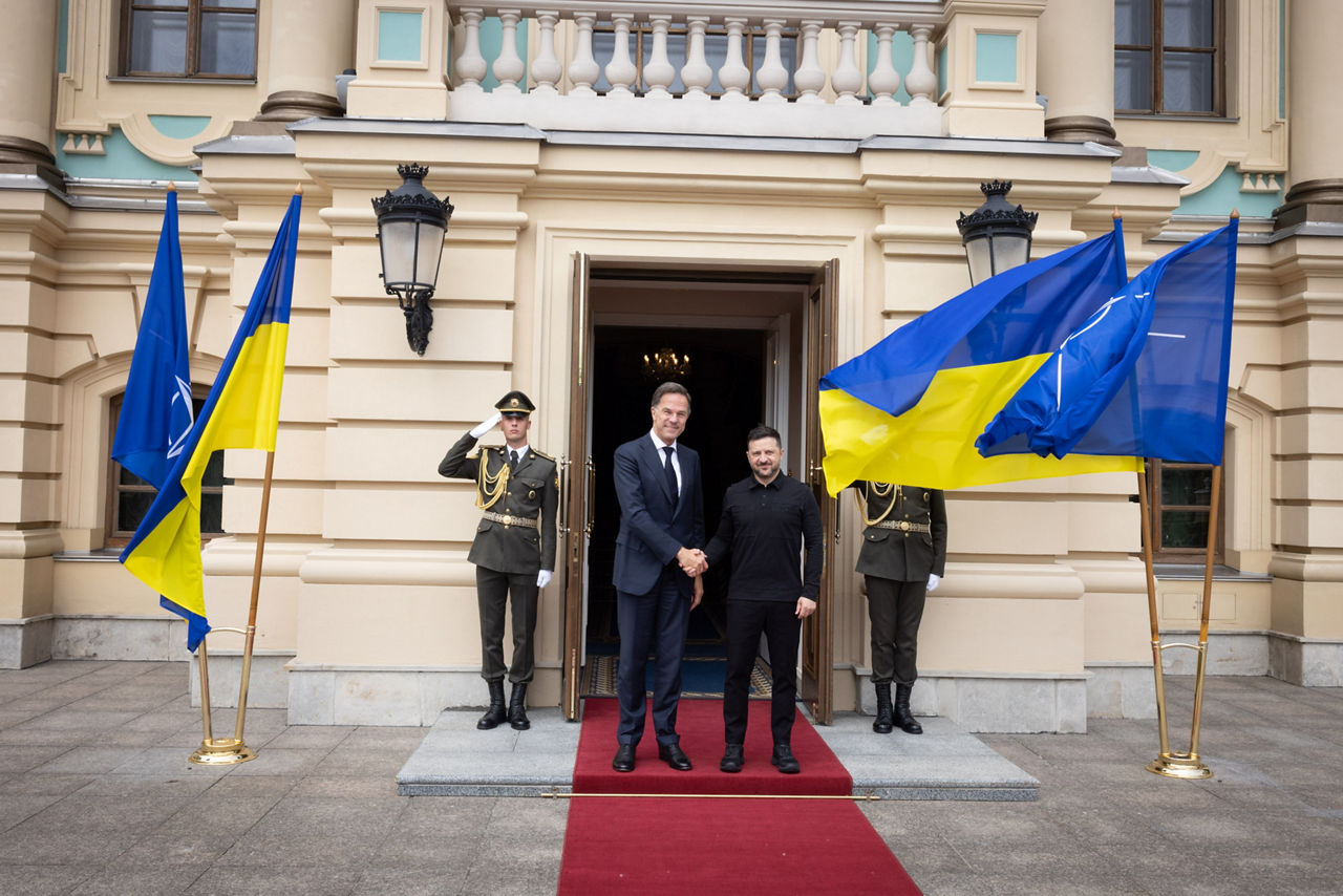 NATO Secretary General Mark Rutte with Volodymyr Zelenskyy, President of Ukraine