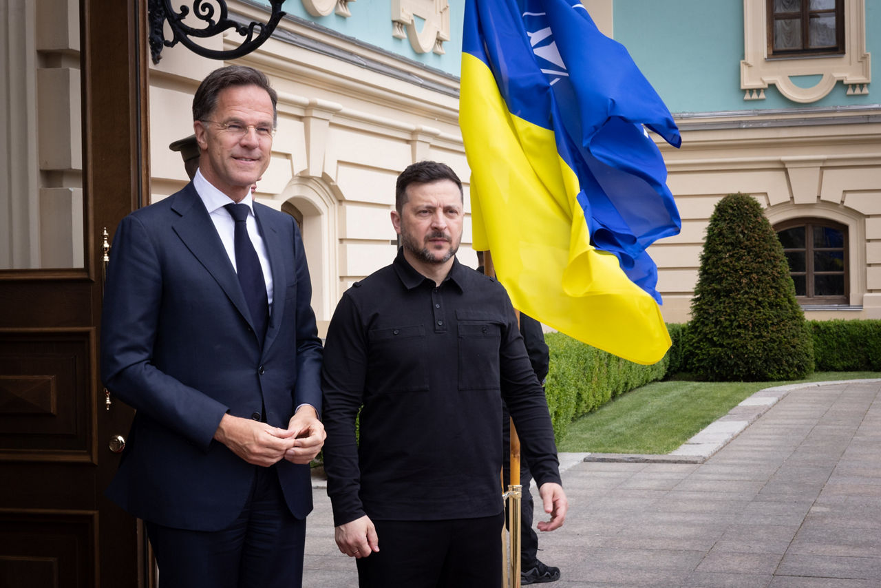NATO Secretary General Mark Rutte with Volodymyr Zelenskyy, President of Ukraine