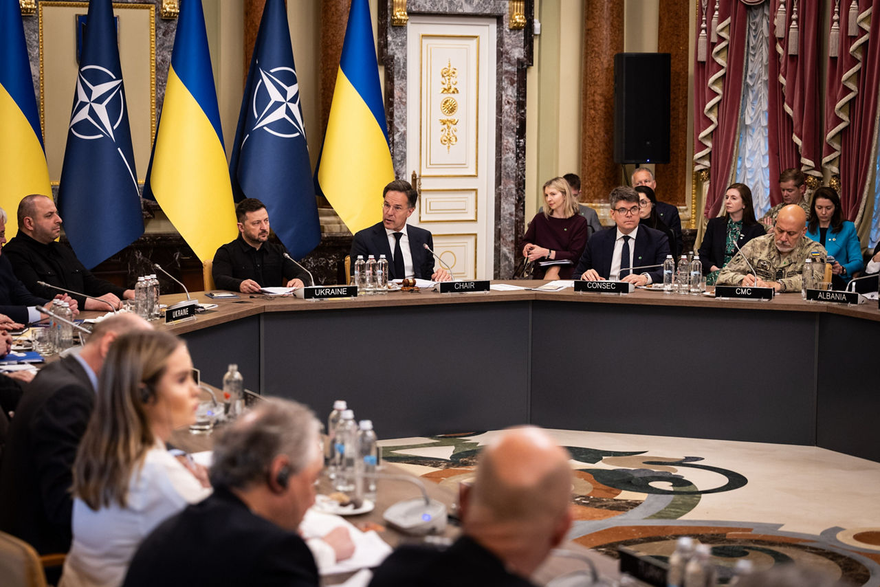 NATO Secretary General Mark Rutte with Volodymyr Zelenskyy, President of Ukraine