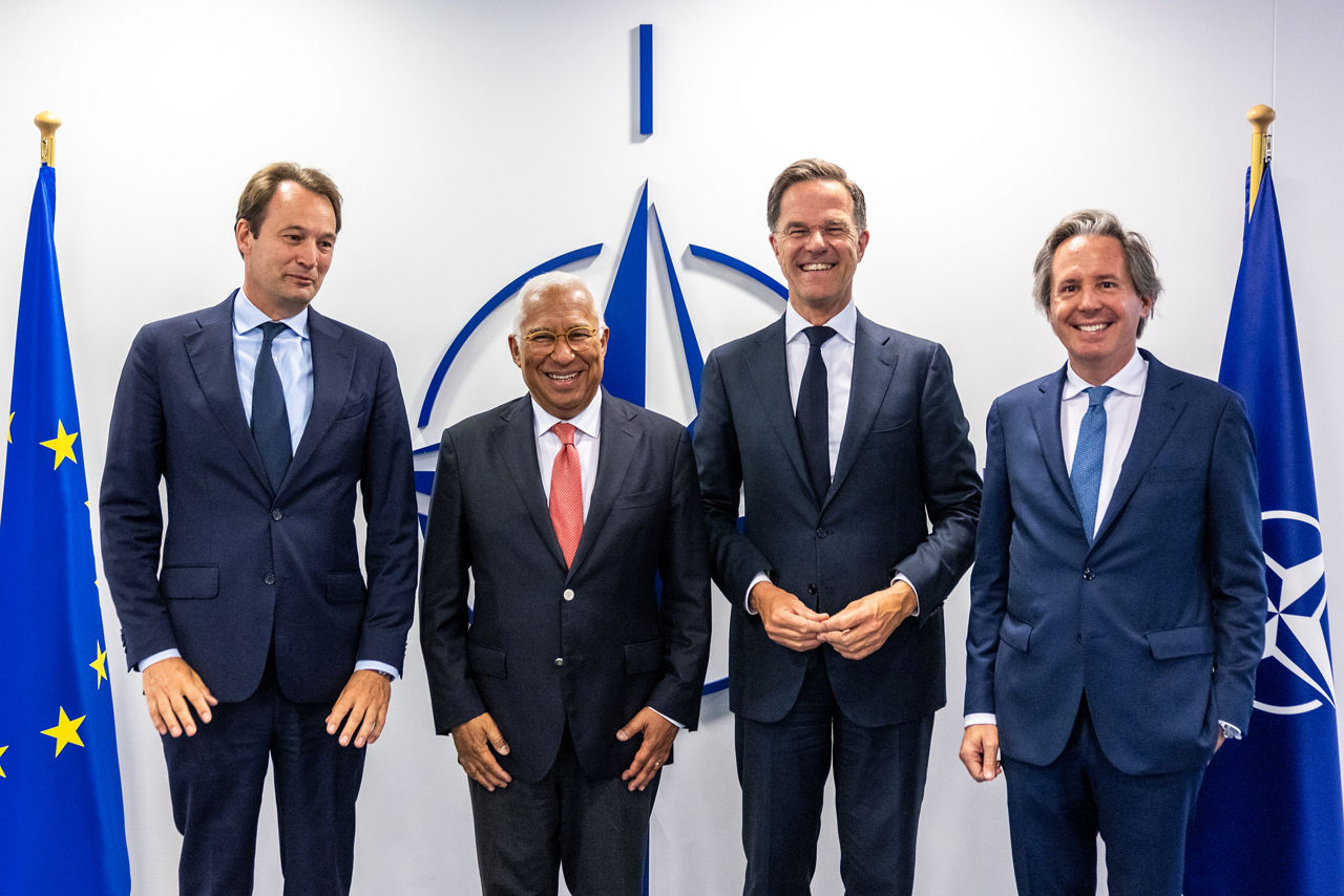 NATO Secretary General Mark Rutte meets with Antonio Costa, President of the European Council, at the NATO Headquarters in Brussels, Belgium